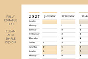 2027 Wall Planner Sunday Start L, a Stationery Template by Olga Begak Art & Design (Thumbnail 4 of 4)