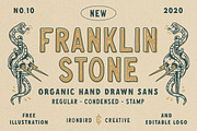 Franklin Stone + Extras, a Sans Serif Font by IronbirdCreative (Thumbnail 1 of 10)