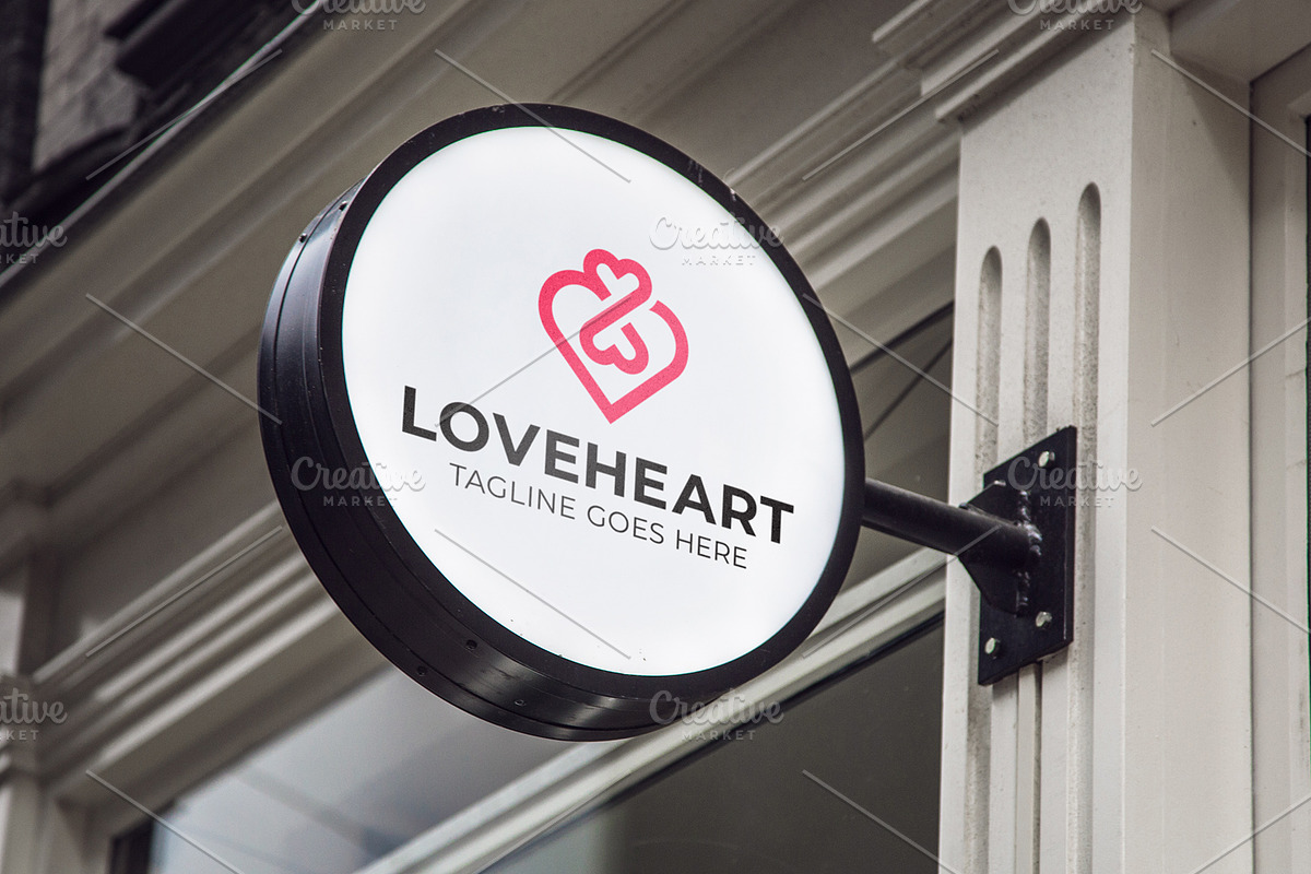 Love Heart Logo Template, a Branding & Logo Template by Logo Lab (Photo 2 of 3)