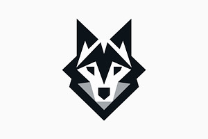 Innovative Geometric Wolf Head Logo, a Branding & Logo Template by Signatoro