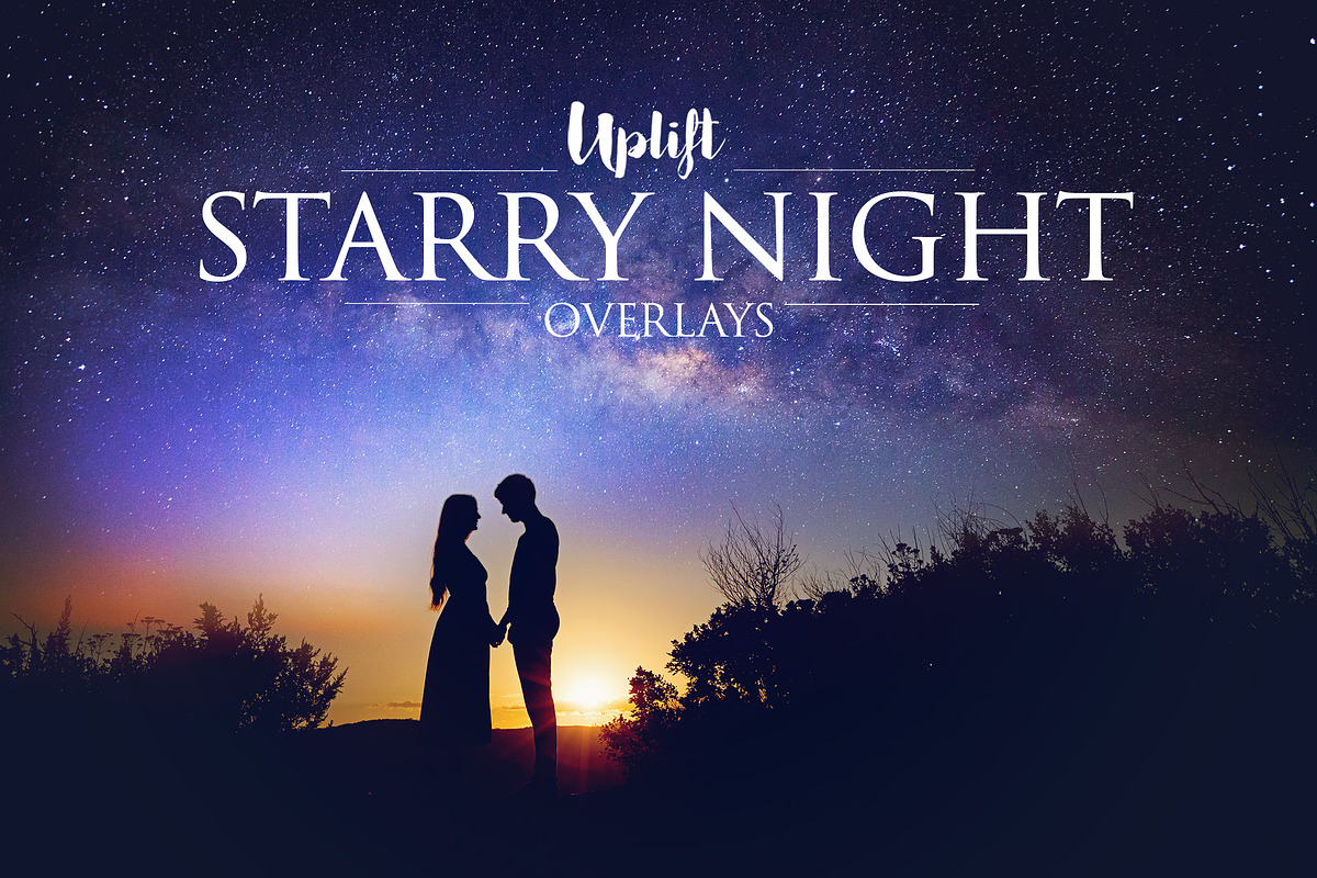 50 Starry Night Overlays