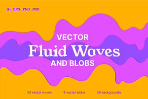 Vector Fluid Waves And Blobs