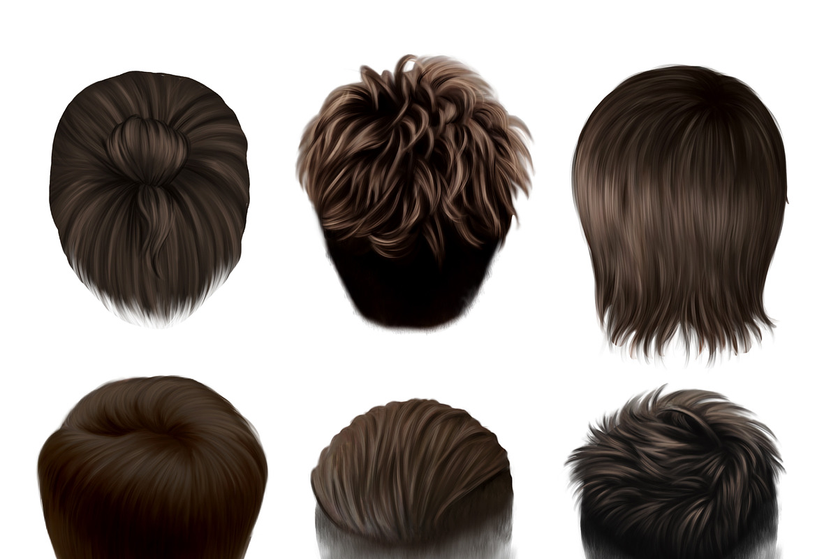 Hair Clipаrt, Men's Hairstyles, an Illustration by Elenbushe (Photo 8 of 11)