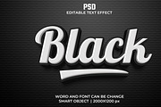 Black 3d Editable Psd Text Effect, a Layer Style Add-On by bdrobin (Thumbnail 2 of 2)