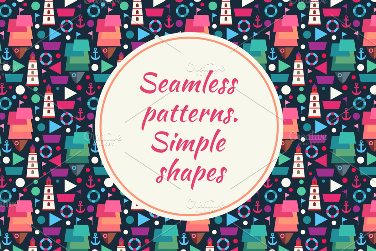 Decorative toys seamless patterns