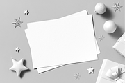 Christmas Card Mock-up, a Merchandise Mockup by BLISS DESIGN (Thumbnail 4 of 4)