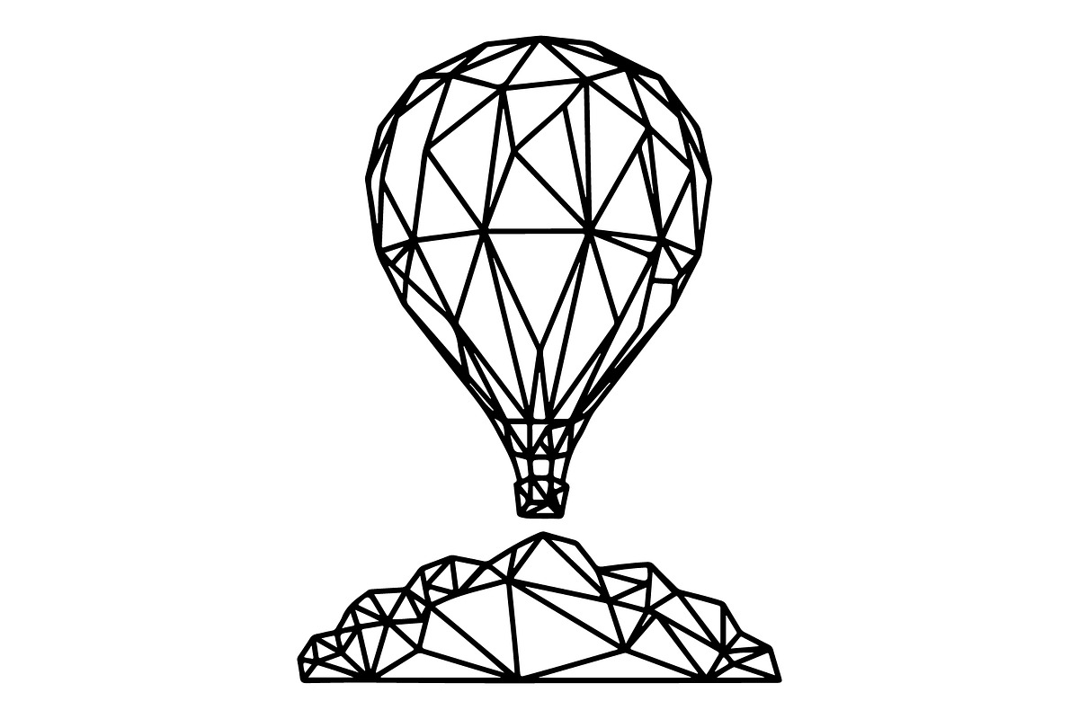 Hot Air Balloon Silhouette Bundle, an Object Illustration by Gaye Art (Photo 6 of 31)