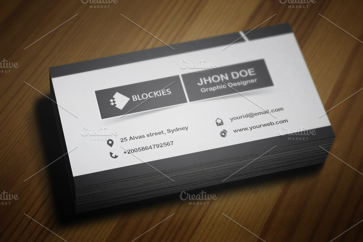 Simple & Clean Business Card, a Business Card Template by Pentaclay (Photo 5 of 5)