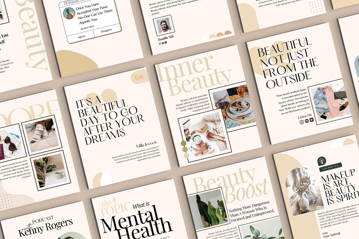 Insta Beauty Series Canva, a Social Media Template by Analogi Studio