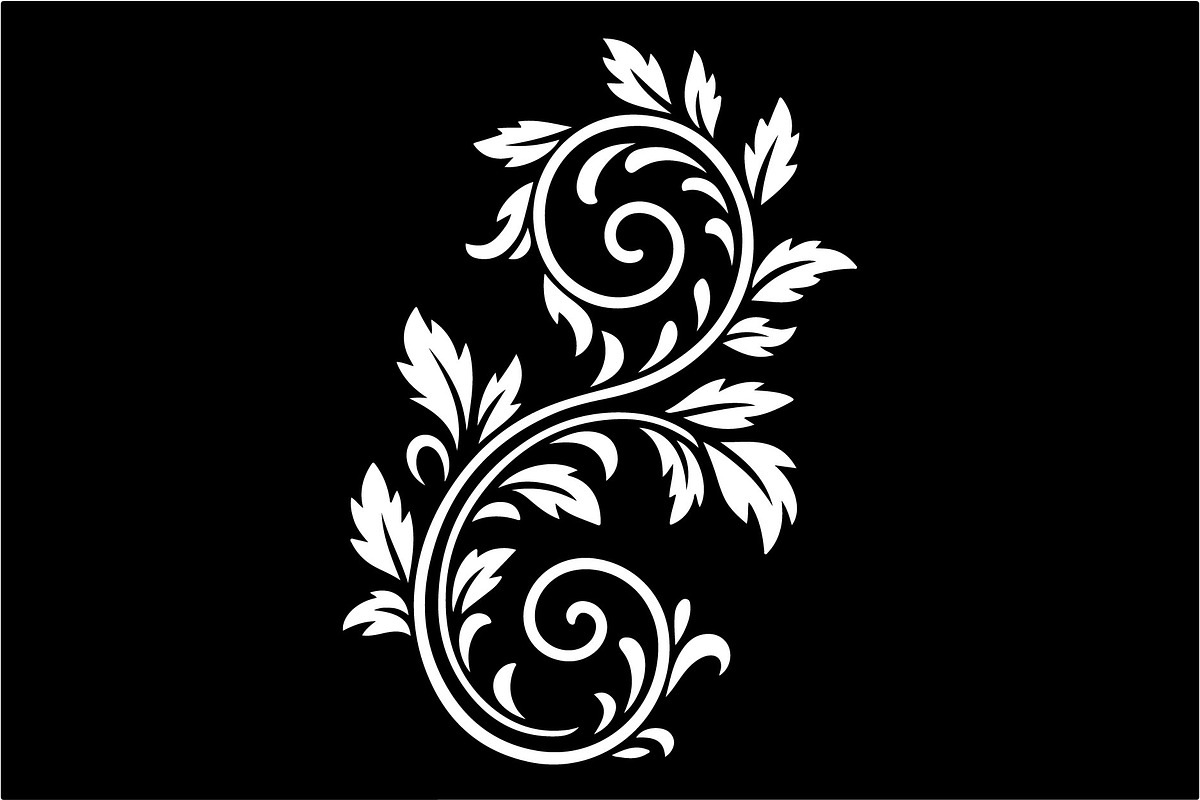Floral Swirl Laser Cut Vector Set, an Illustration by Gfx_Store (Photo 3 of 7)