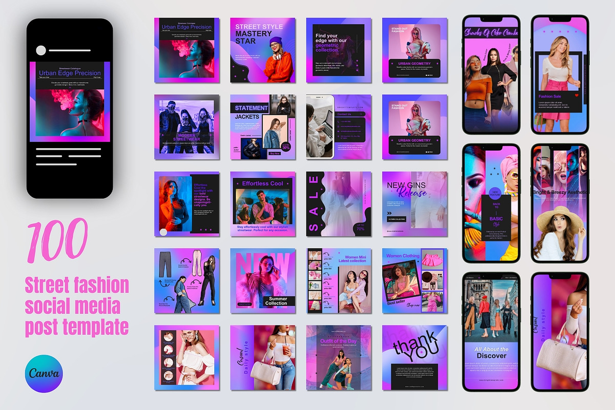 100 Animated Fashion Instagram Canva, a Social Media Template by TheBrightGrap (Photo 1 of 7)