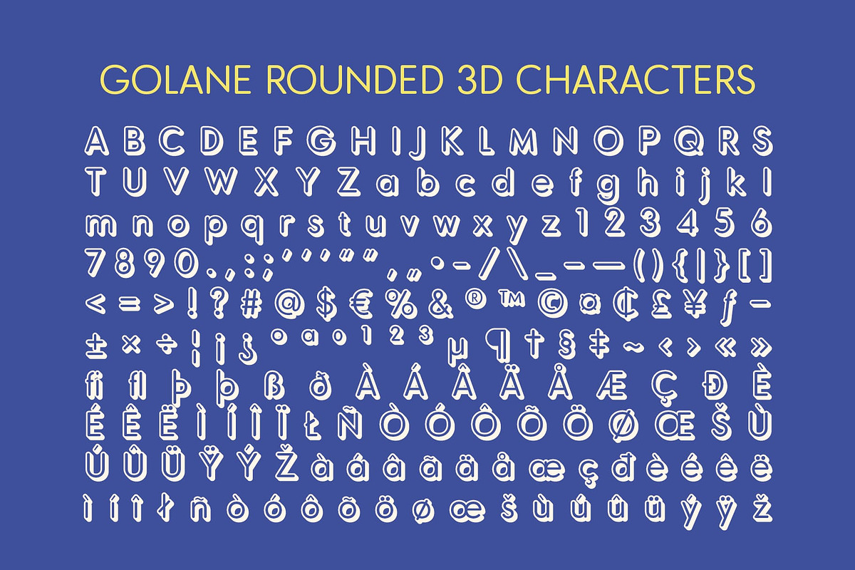 Golane Rounded 3D, a Sans Serif Font by Craft Supply Co. (Photo 8 of 8)