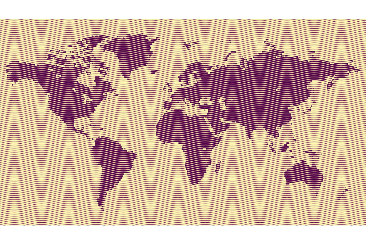 Map World Halftone Seamless Pattern, a Pattern Graphic by rogeriomarcos