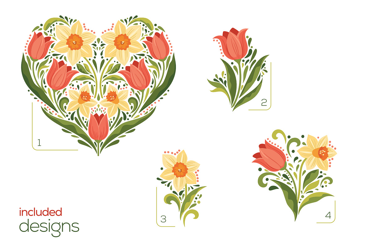 Spring Floral Seamless Patterns, a Pattern Graphic by moja doodle (Photo 7 of 7)