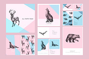 Illustration of animals 02, a Card Template by Isbela  (Thumbnail 5 of 5)