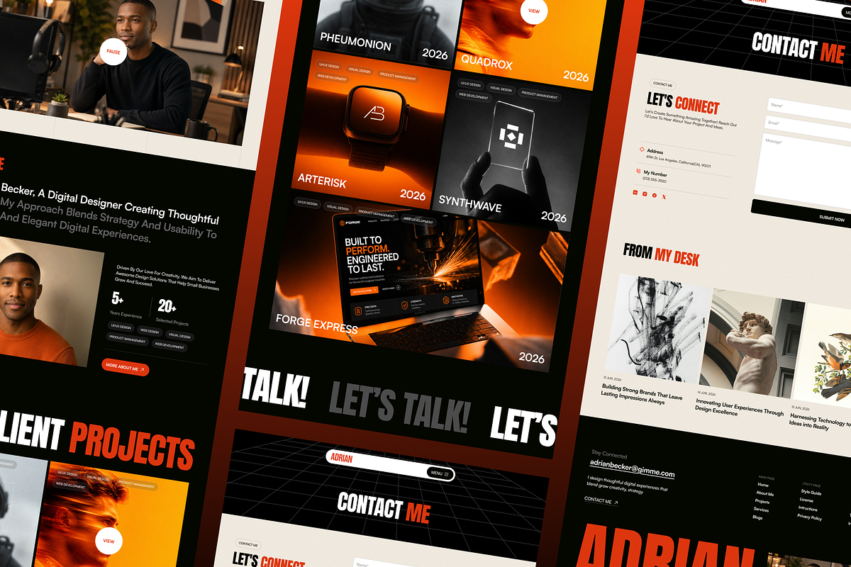 Adrian - Personal Portfolio Website, a Landing Page Template by SLAB! Design (Photo 4 of 5)
