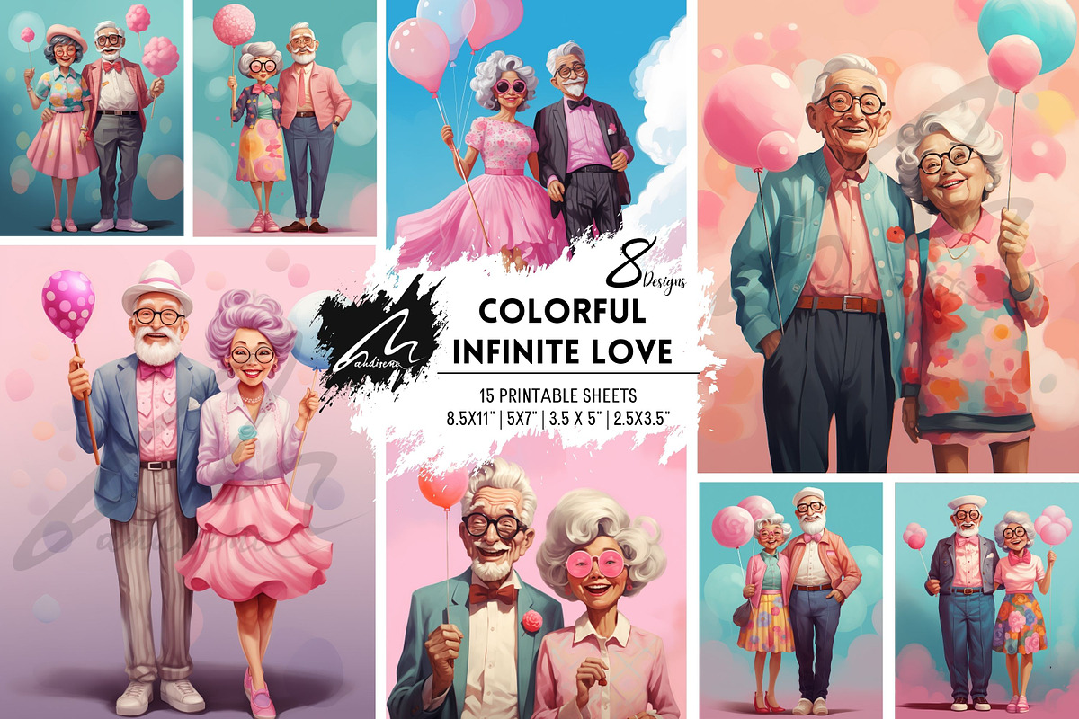 Colorful infinite Love Portrait, a Person Illustration by Digital Art Mahdiseño (Photo 1 of 9)