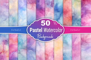 Pastel Watercolor Background, a Texture Graphic by Forhadx5