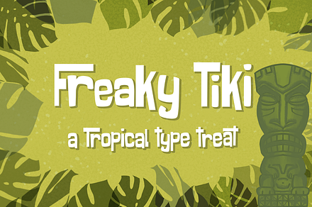 Freaky Tiki Font with Dingbats, a Font by Amber Nest Design
