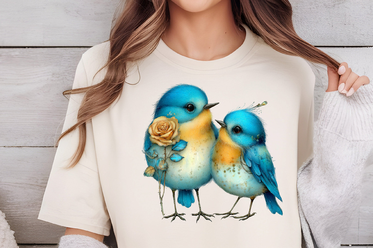 Quirky Valentine Love Birds Clipart, an Illustration by DreamCafeArt (Photo 5 of 6)