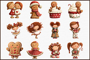 Cute Christmas Png Girly Gingerbread, an Illustration by Sublimation Artist (Thumbnail 2 of 6)