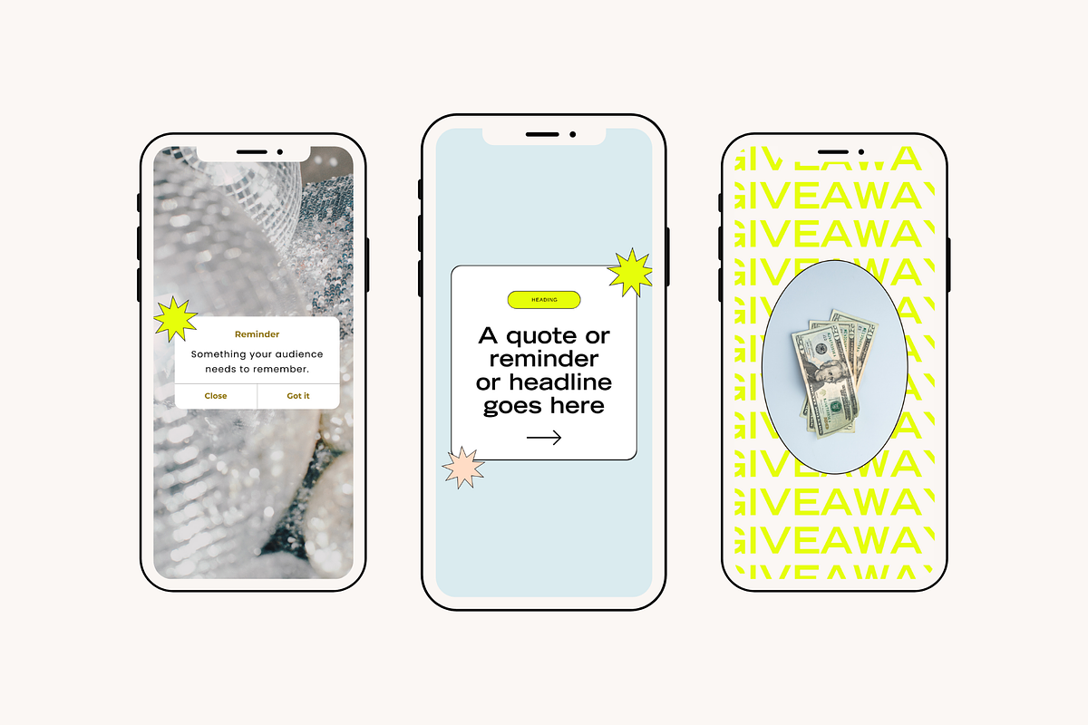 Retro + Bright Instagram Templates, a Social Media Template by Madewest Supply Co. (Photo 6 of 7)