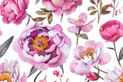 Pink Floral Pattern, a Pattern Graphic by Printable Treasure (Thumbnail 4 of 4)