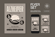 Gray Alzheimer's Month Flyer Set, a Flyer Template by graphicook (Thumbnail 1 of 3)