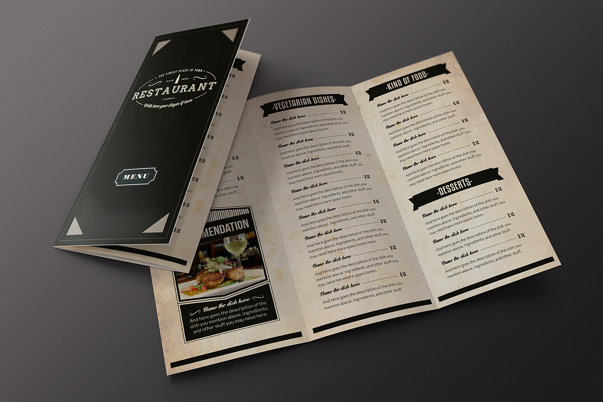 Elegant Food Menu 10, a Brochure Template by Luuqas Design (Photo 2 of 6)