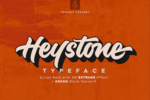 Heystone Typeface Extrude