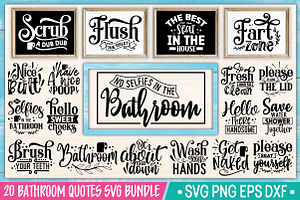 Bathroom Quotes SVG Bundle