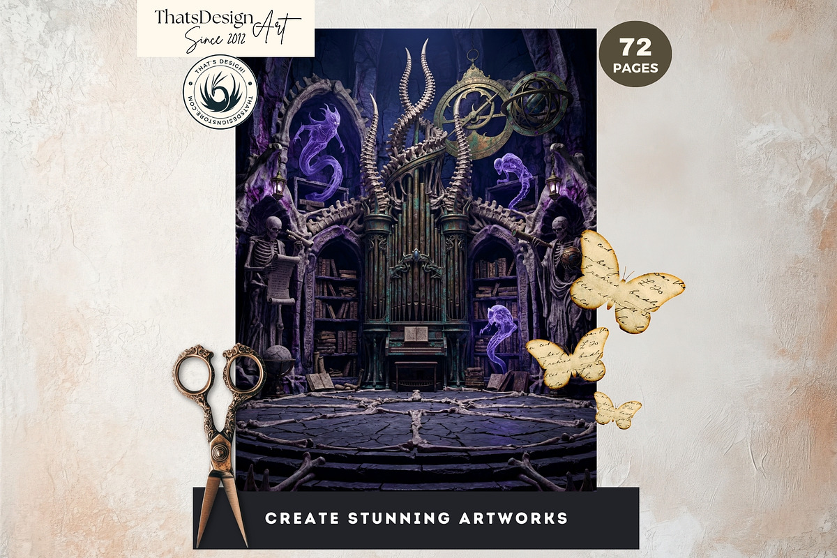Ars Goetia Dark Fantasy Backdrop Set, a Background Graphic by ThatsDesignArt (Photo 7 of 13)