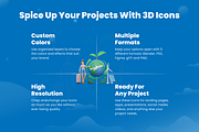 3D Travel Illustration Set, a Scene 3D Model by Flat Icons (Thumbnail 2 of 8)