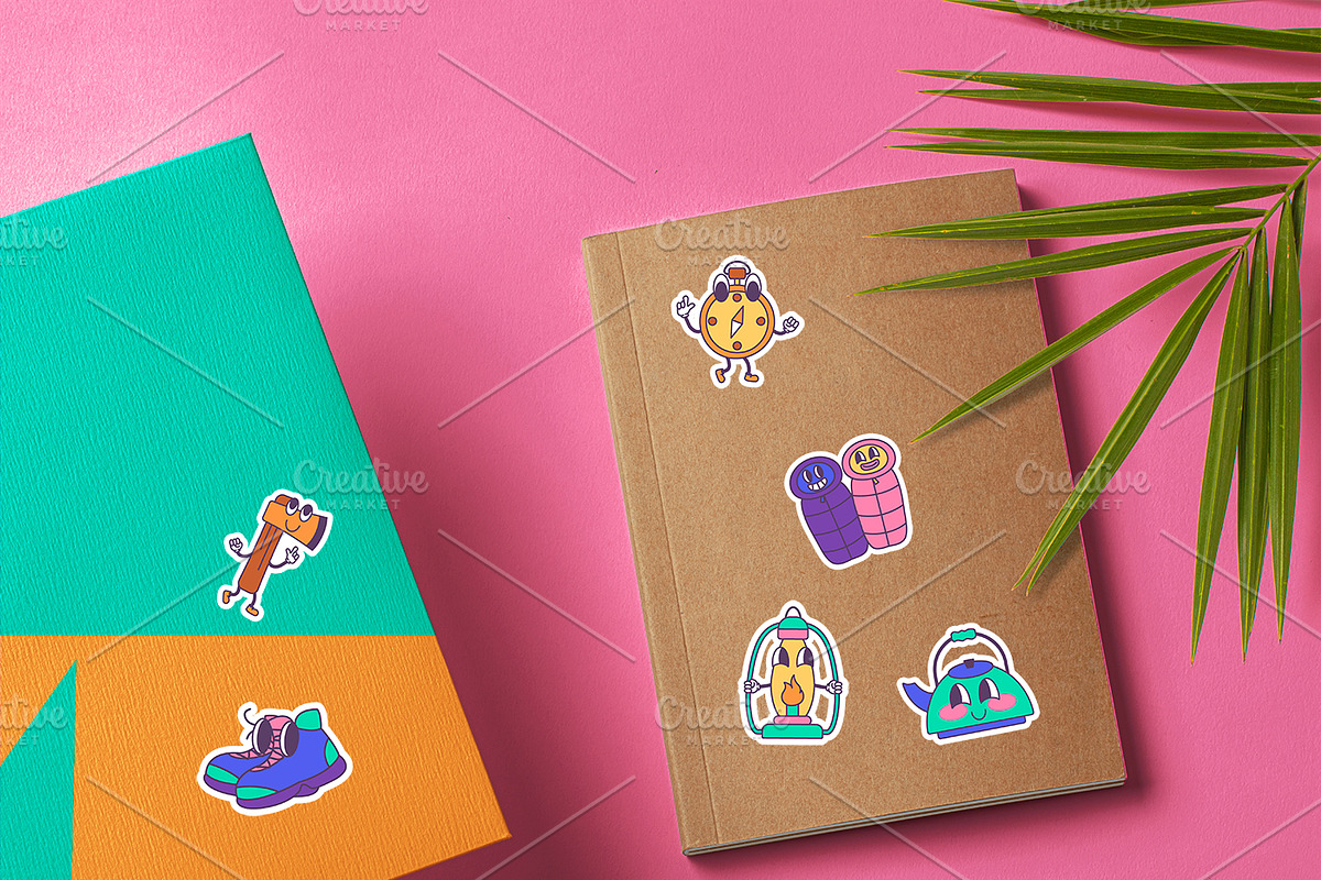 Camping sticker pack, a Decorative Illustration by Kate Liusto (Photo 6 of 6)