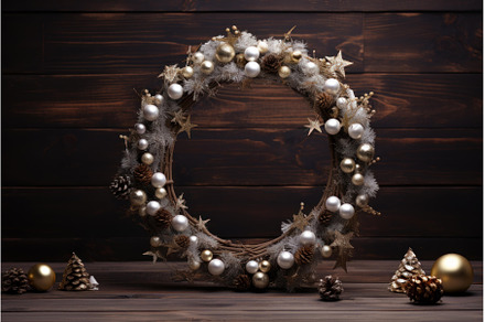Radiant Round christmas frame gold, a Nature Photo by Ylivdesign
