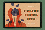 Printing Press Procreate Brushes, a Brush Add-On by pixelbuddha.net (Thumbnail 1 of 11)