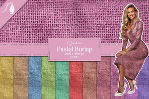 Pastel Burlap Seamless Rustic Textur