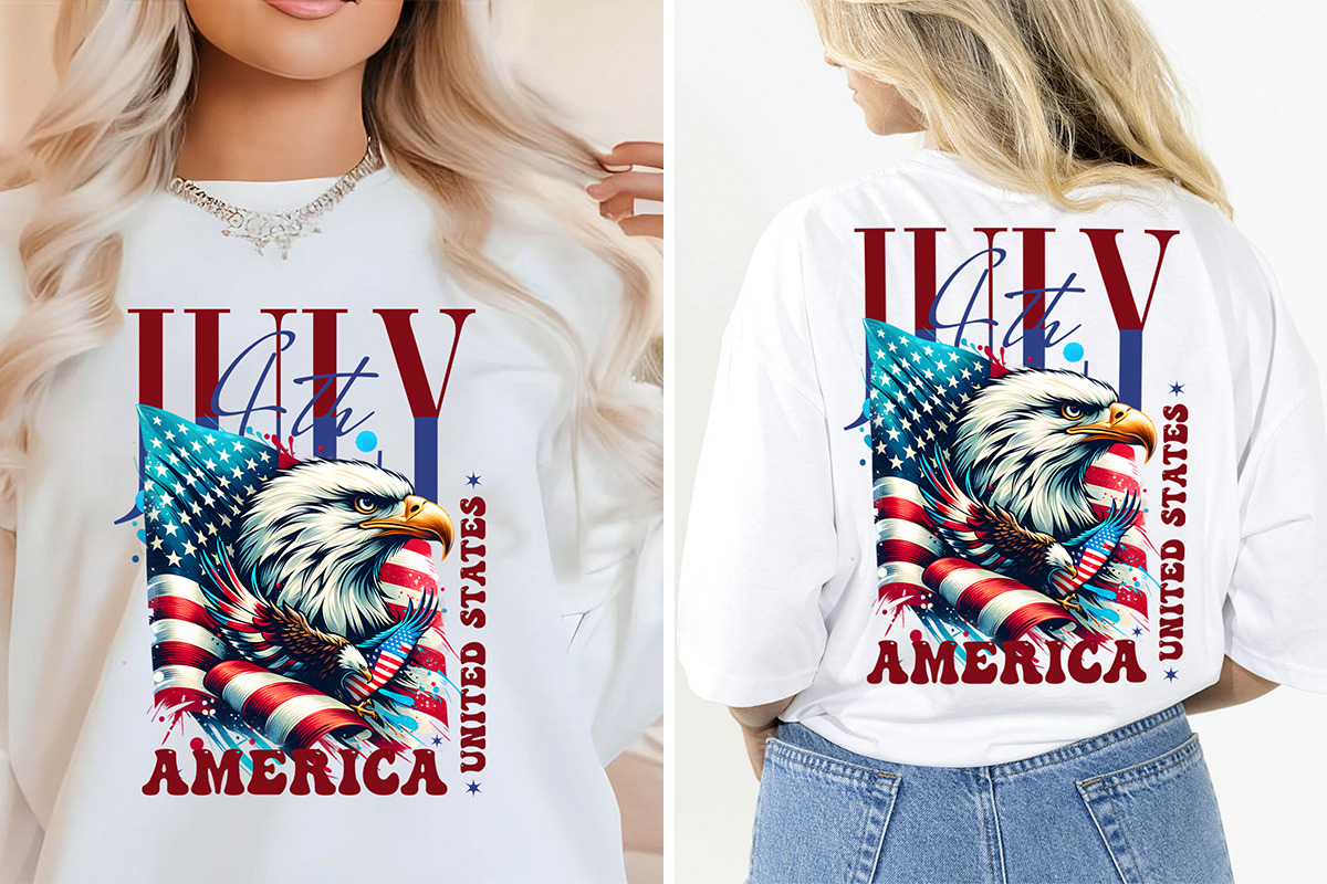 4th of July America T-Shirt Design, a Seasonal Illustration by Creative Arslan (Photo 2 of 5)