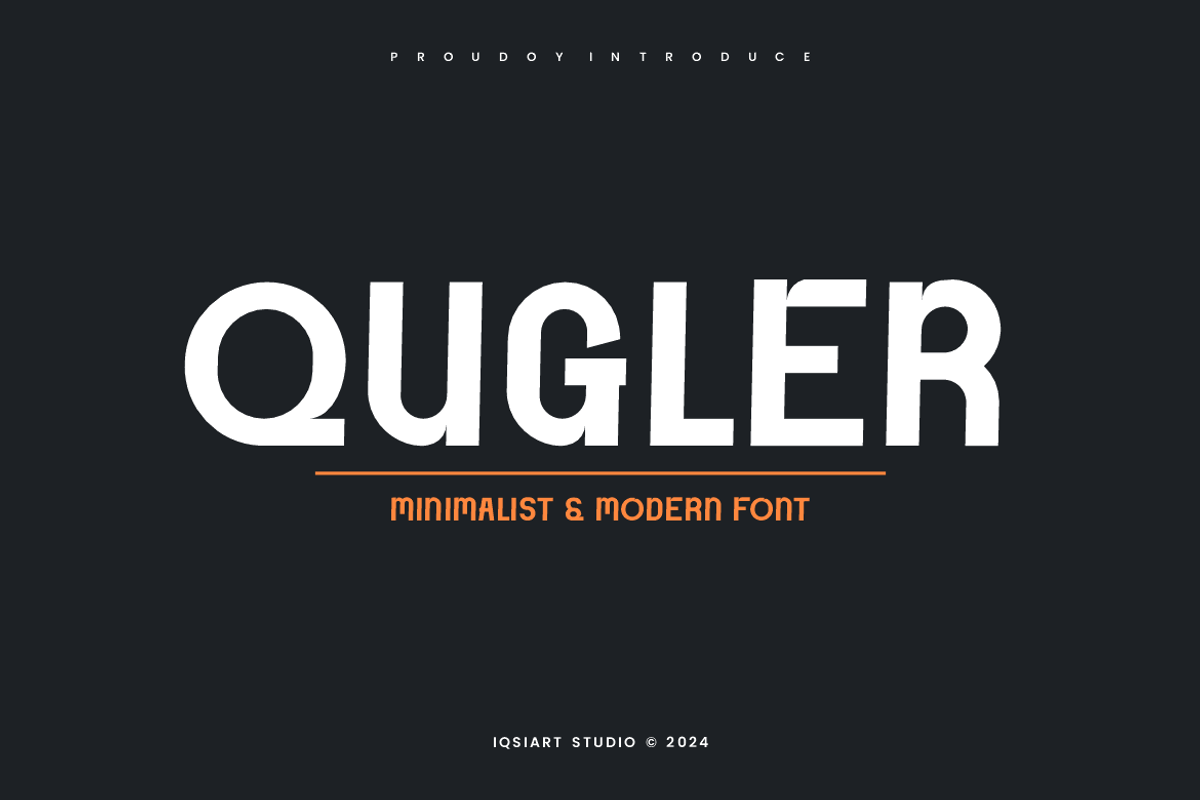 Qugler - Minimal Sans Font, a Sans Serif Font by Iqsiart Studio (Photo 1 of 6)