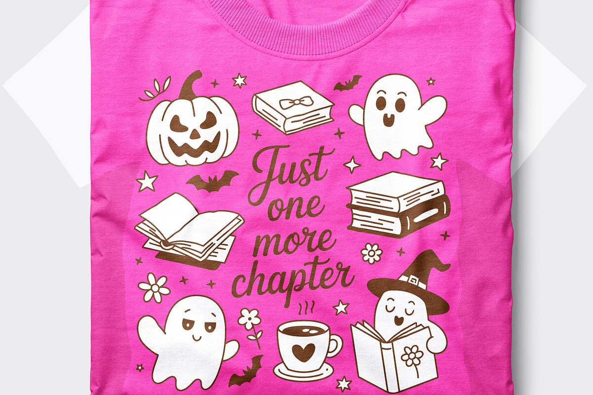 Just One More Chapter Ghost Books, a Seasonal Illustration by Unique Design Team (Photo 7 of 7)