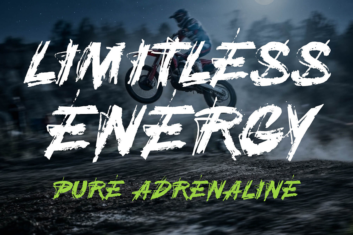 ADRENALIZE display font, a Sans Serif Font by DGIM studio (Photo 7 of 9)
