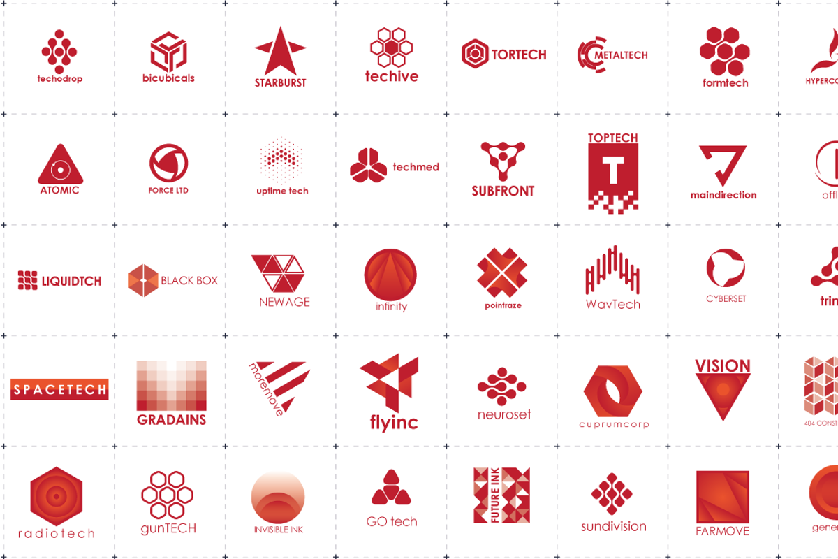 400 tech logos, a Branding & Logo Template by airunreal (Photo 10 of 11)
