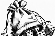 Dice Bag Silhouette Bundle, an Illustration by Designs_River (Thumbnail 9 of 9)