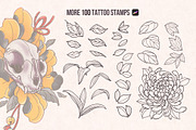 Procreate Stamps Bundle Tattoo, a Brush Add-On by InkPrintsTattoo (Thumbnail 7 of 10)