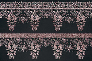 SALE! GLITTER LACE Borders & Clipart