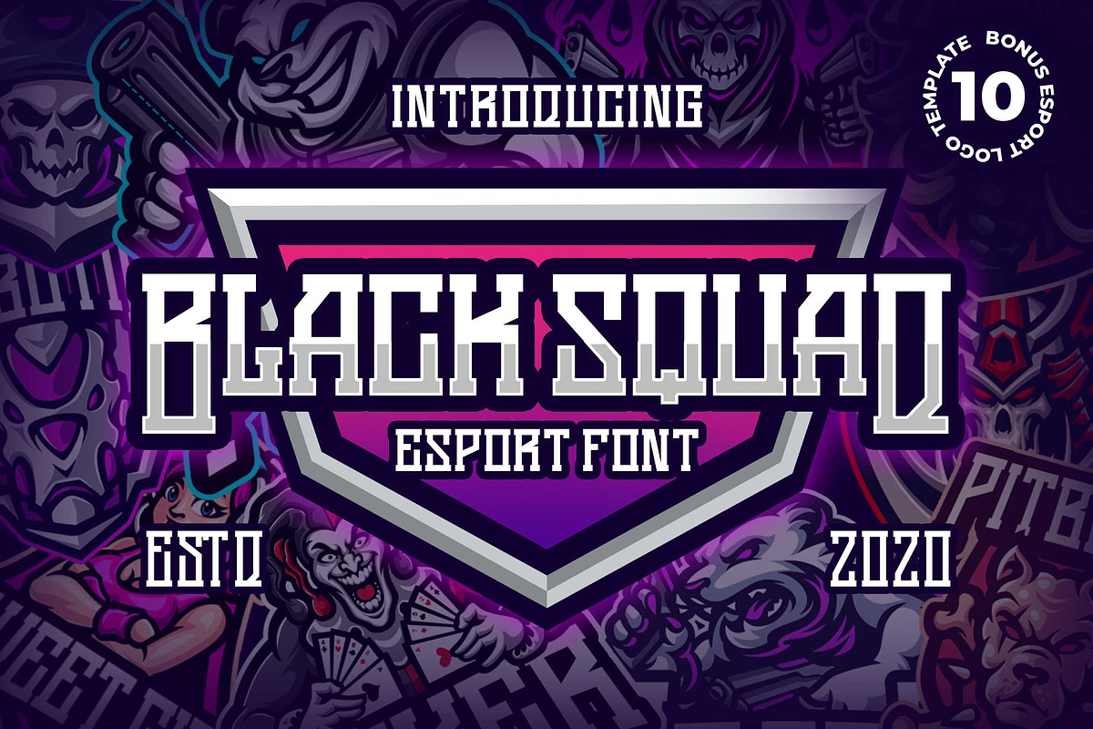Black Squad Esport Font, a Font by Blankids Studio (Photo 1 of 7)