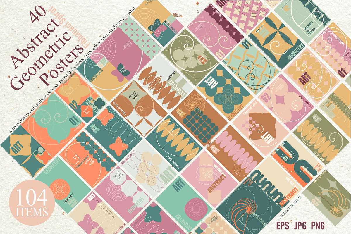 Abstract Geometric Posters, a Background Graphic by Collection by VY (Photo 1 of 15)