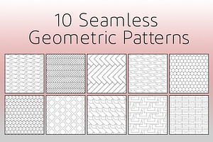 10 Seamless Geometric Patterns