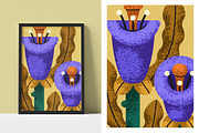 Abstract floral poster designs set, a Decorative Illustration by Good Studio (Thumbnail 5 of 8)