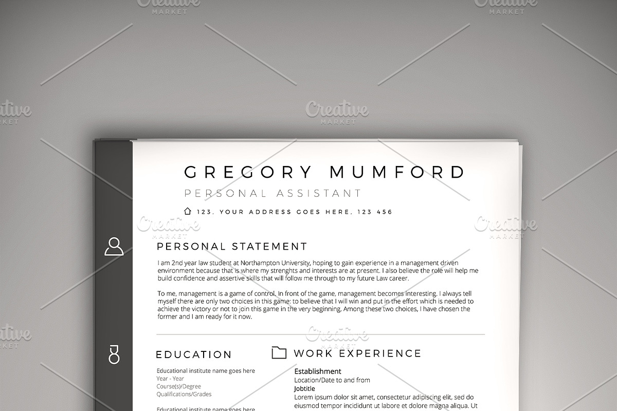 Classified CV/Resume (PSD/WORD DOC), a Resume Template by Valeur Design (Photo 1 of 2)